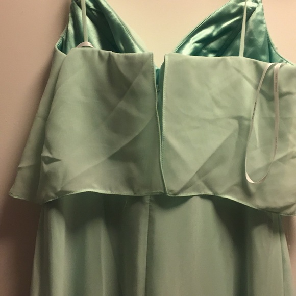 Size 8 Mint-blue chiffon Prom/Bridesmaid Dress - Picture 5 of 7
